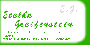 etelka greifenstein business card